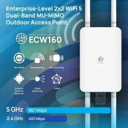 ECW160 EnGenius Cloud Managed AC1300 Wave 2 Outdoor Wireless Access Point 1.2Gbps