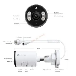 VIGI InSight S385 TP-Link VIGI 8MP Outdoor Full-Color Bullet Network Camera