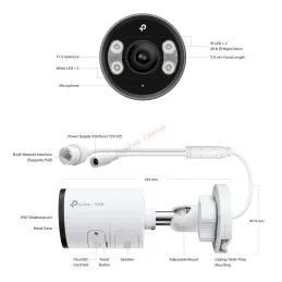 VIGI Insight S355 TP-Link VIGI 5MP Outdoor Full-Color Bullet Network Camera