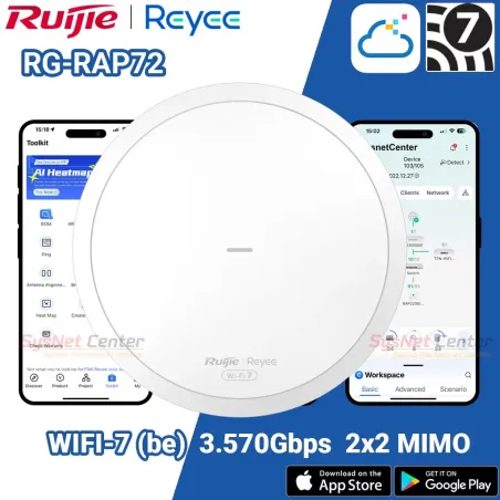 RG-RAP72 Reyee Wi-Fi 7 BE3570 Ceiling-Mount Dual-Band Access Point