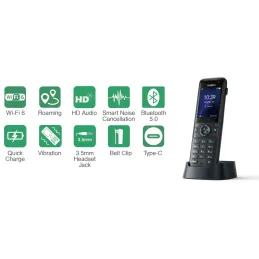 AX83H Yealink IP-Phone WiFi-6 Handset หน้าจอสี