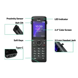 AX83H Yealink IP-Phone WiFi-6 Handset หน้าจอสี