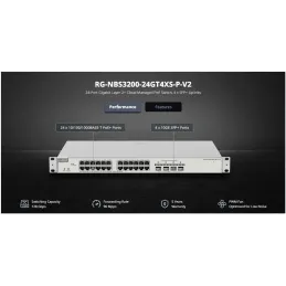 RG-NBS3200-24GT4XS-P-V2 Reyee L2 Cloud Managed POE Switch 24 Port Gigabit 370W