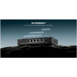 RG-ES206MG-P Reyee Cloud Managed POE Switch 5 Port 2.5G, 1SFP+, POE 70W