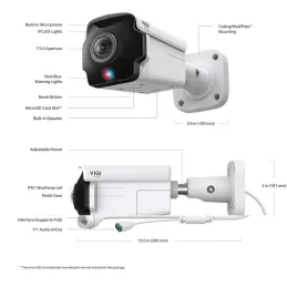 Insight S385Pi VIGI 8MP Outdoor IR Panoramic Bullet Network Camera 180องศา