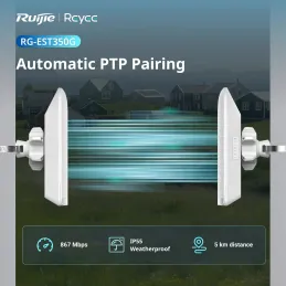 RG-EST350G Ruijie Wireless Bridge (Pack คู่) 5GHz ac TDMA ระยะ 5Km