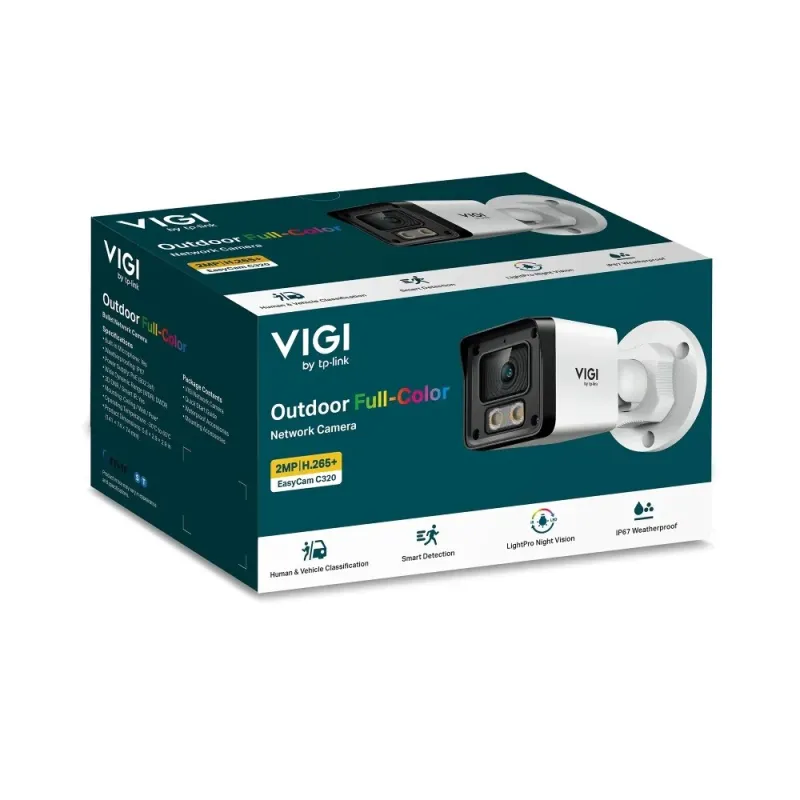 EasyCam C320 VIGI 2MP Outdoor Full-Color Bullet Network Camera EasyCam C320 VIGI 2MP Outdoor Full-Color Bullet Network Camera