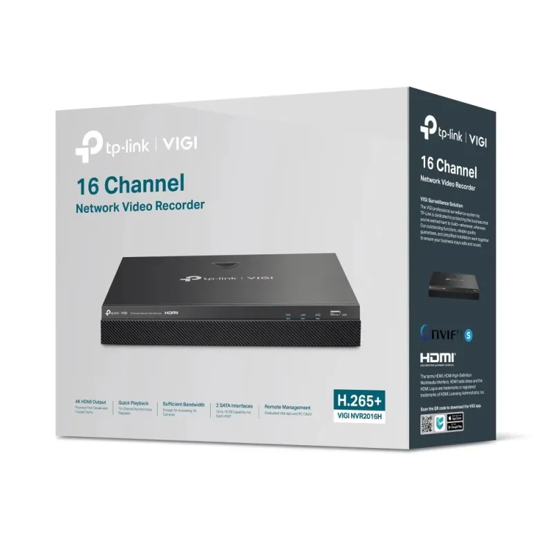 VIGI NVR2016H TP-Link 16 Channel Network Video Recorder 4K VIGI NVR2016H TP-Link 16 Channel Network Video Recorder 4K