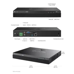 VIGI NVR2016H TP-Link 16 Channel Network Video Recorder 4K
