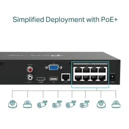VIGI NVR1008H-8P NVR 8 Channel PoE+ Network Video Recorder