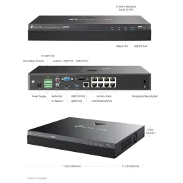 VIGI NVR2008H-8MP NVR 8 Channel PoE+ Network Video Recorder