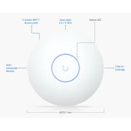 U7-LR Ubiquiti UniFi 7 Long-Range Access Point Wi-Fi 7 Dual-Band , 4.98Gbps