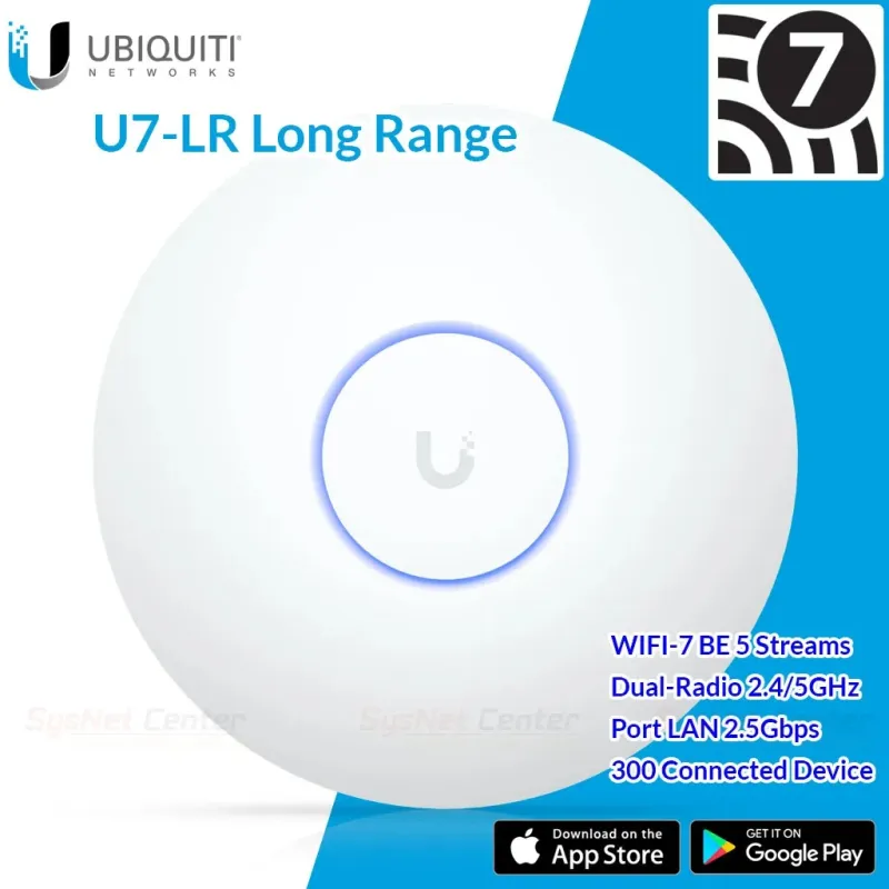 U7-LR Ubiquiti UniFi 7 Long-Range Access Point Wi-Fi 7 Dual-Band , 4.98Gbps U7-LR Ubiquiti UniFi 7 Long-Range Access Point Wi-Fi 7 Dual-Band , 4.98Gbps