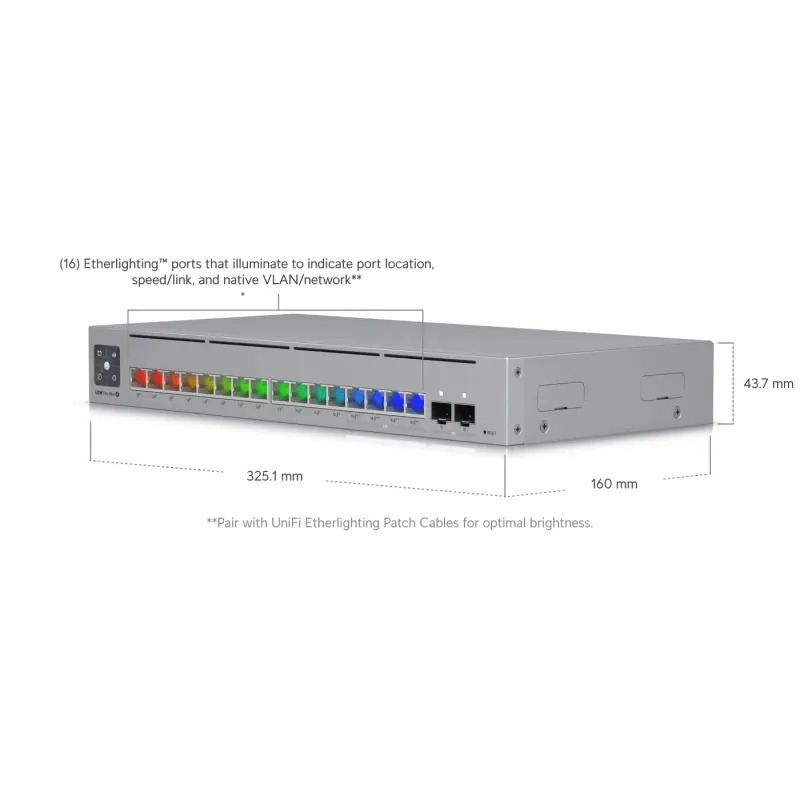 ルーター・ネットワーク機器 Ubiquiti USW-Pro-Max-16 Ubiquiti UniFi USW-PRO-MAX-16 Layer 3 16-Port Gigabit Switch