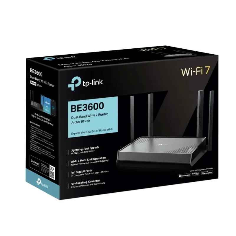 Archer BE220 TP-Link BE3600 Dual-Band Wi-Fi 7 Router Archer BE220 TP-Link BE3600 Dual-Band Wi-Fi 7 Router