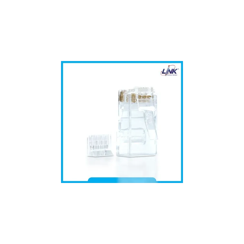 Link US-1002 CAT6 RJ45 MODULAR PLUG (ตัวผู้), for UTP (Unshield) บรรจุ 10 ตัว/Pkg.