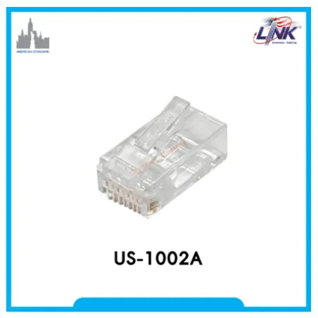 Link US-1002A CAT6 NEW RJ45 Modular Plug (ตัวผู้), for UTP บรรจุ 10 ตัว/Pkg.