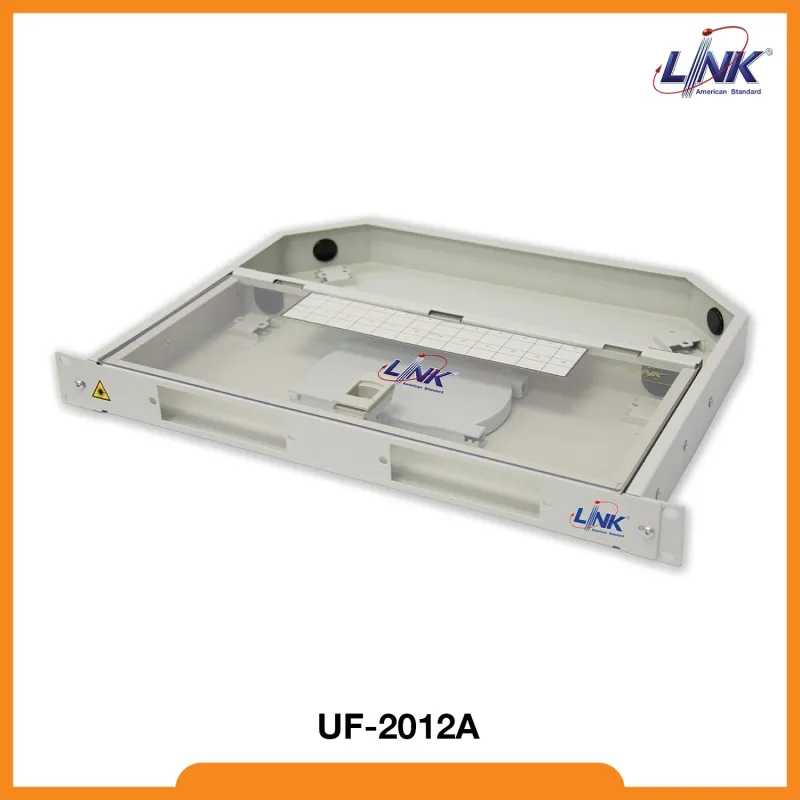 Link UF-2012A Fiber Optic Distribution Unit (FDU) 6-24F (2 Snap-In) Rack Mount Drawer (1U), Unload