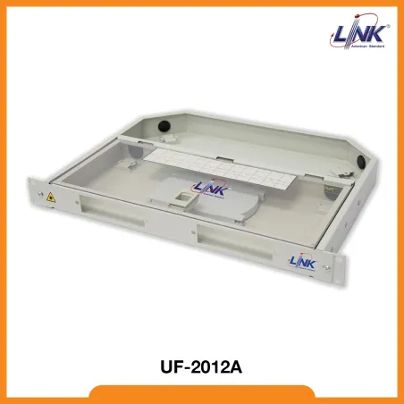 Link UF-2012A Fiber Optic Distribution Unit (FDU) 6-24F (2 Snap-In) Rack Mount Drawer (1U), Unload
