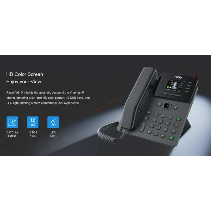 Fanvil V61G IP-Phone 4 SIP Lines Account , HD Voice, จอ LCD Color 320x240 รองรับ PoE