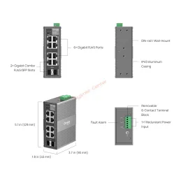 IES208G TP-LINK Omada 8-Port Gigabit Industrial Switch