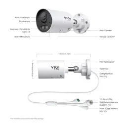 InSight S345S VIGI 4MP Outdoor ColorPro 2.0 Bullet Network Camera