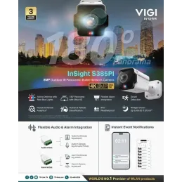 Insight S385Pi VIGI 8MP Outdoor IR Panoramic Bullet Network Camera 180องศา