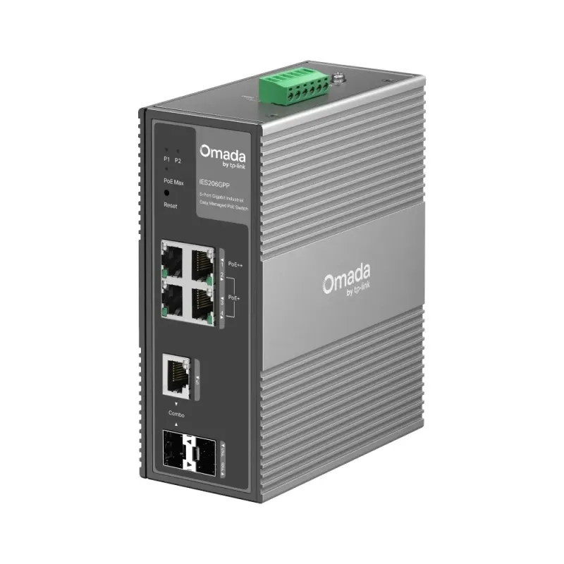 IES206GPP TP-LINK Omada 6-Port Gigabit Industrial Managed POE Switch IES206GPP TP-LINK Omada 6-Port Gigabit Industrial Managed POE Switch