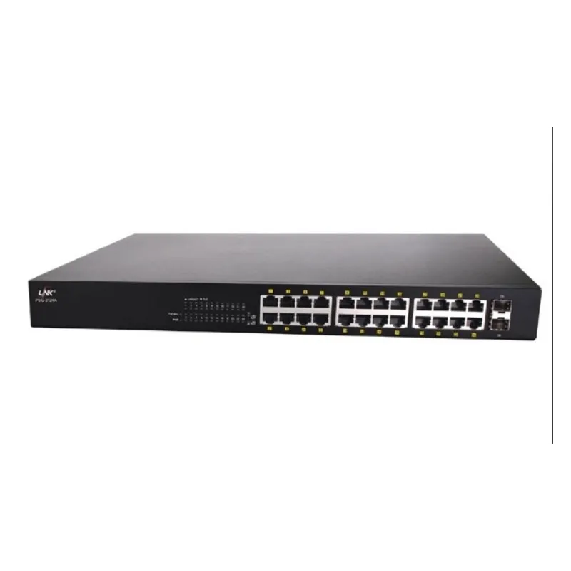 PSG-3124A Link 24 Port Gigabit POE Switch, 24 Port POE 380W, 2 Port SFP