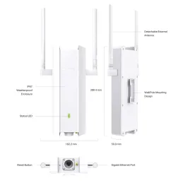 EAP625-Outdoor HD TP-LINK AX1800 Indoor/Outdoor Wi-Fi 6 Access Point