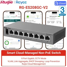RG-ES208GC-V2 Ruijie Reyee L2 Smart Cloud Managed Switch, 8x Gigabit RJ45, Cloud/App