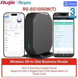 RG-EG105GW(T) Ruijie Reyee Wi-Fi 5 Business Router 1267Mbps, 5 Gigabit Ports, USB 2.0, SD-WAN
