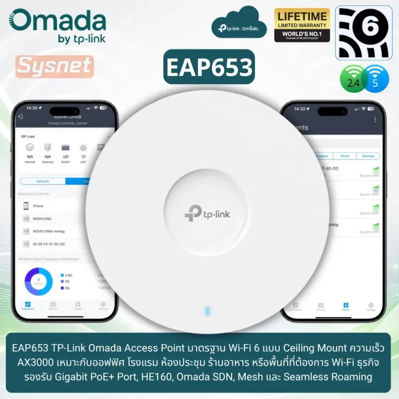 EAP653 TP-Link Omada Wi-Fi 6 Access Point AX3000