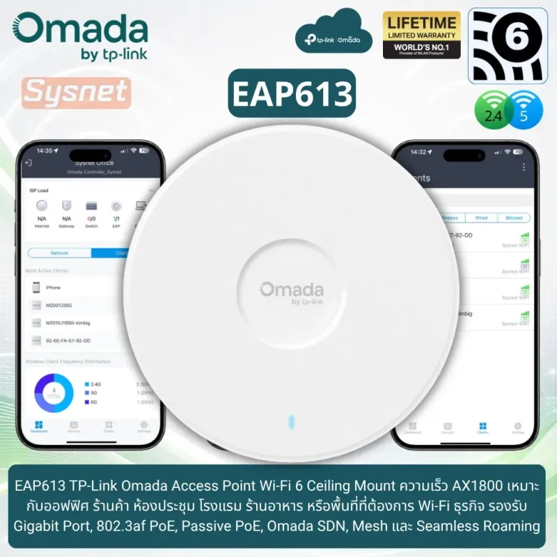 EAP613 TP-Link Omada Wi-Fi 6 Access Point AX1800