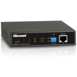 Micronet SP6005P4 Switch 5 Port 10/100Mbps รองรับการจ่ายไฟผ่านสาย Lan POE มาตรฐาน 802.3af และ pre-802.3at