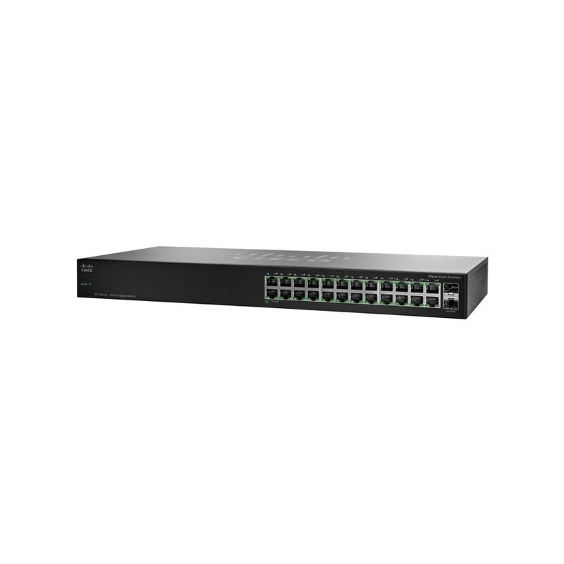 Cisco SG100-24 Gigabit Switch 24 Port ความเร็ว 10/100/1000Mbps + 2 Mini-GBIC Switches เชื่อมเครือข่ายแบบสาย Cisco SG100-24 Gigabit Switch 24 Port ความเร็ว 10/100/1000Mbps + 2 Mini-GBIC Switches เชื่อมเครือข่ายแบบสาย