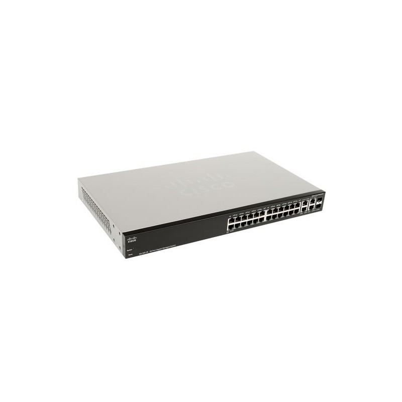 Cisco SG300-28 (SRW2024) L3-Managed Switch 26 Port Gigabit, 2 Port mini-GBIC รองรับ Static Routing, VLANs ควบคุมผ่าน Web