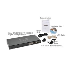 Cisco Cisco SG300-20 (SRW2016) L3-Managed Switch 18 Port Gigabit, 2 Port mini-GBIC รองรับ Static Routing, VLANs ควบคุมผ่าน Web