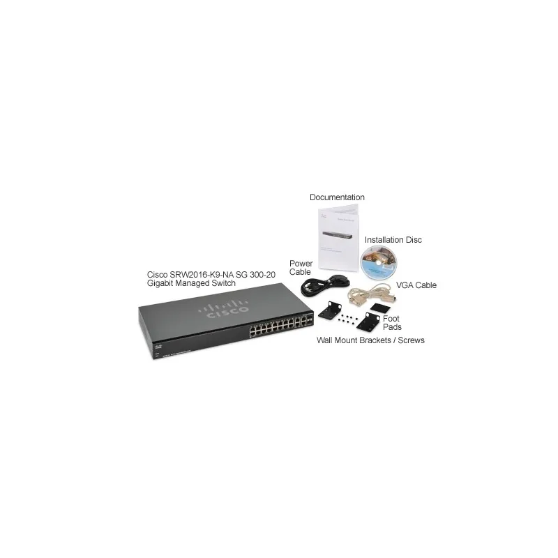 Cisco SG300-20 (SRW2016) L3-Managed Switch 18 Port Gigabit