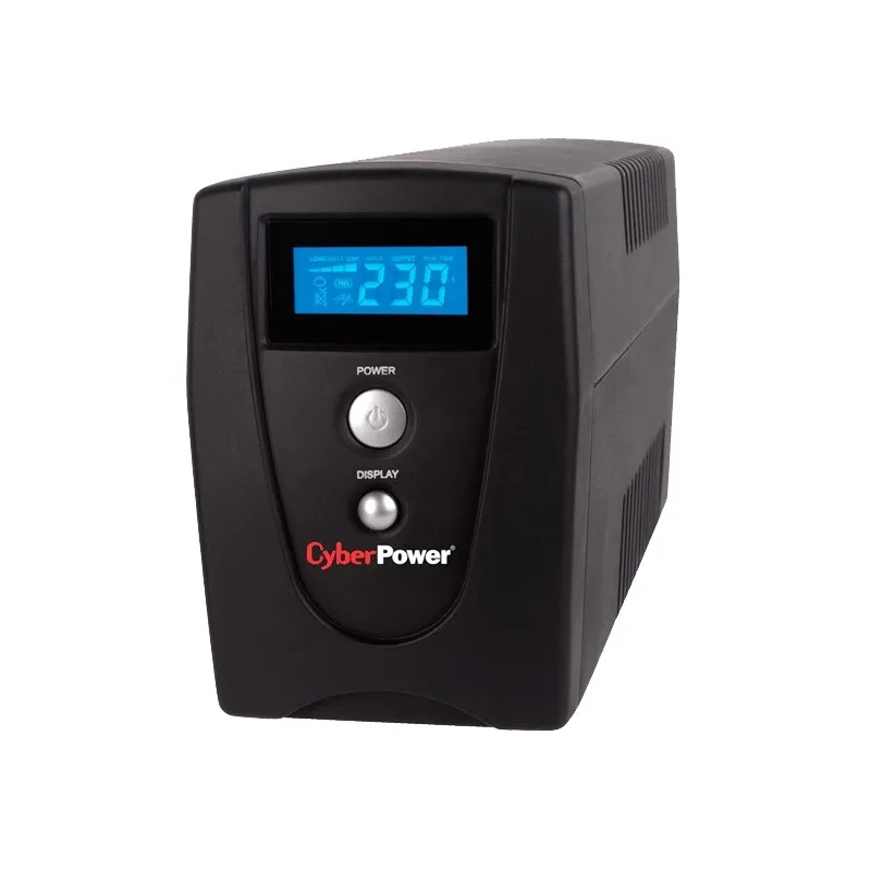 เครื่องสำรองไฟ UPS CyberPower Value 600 ELCD-AS แบบมี LCD Display ขนาด 600VA 360Watt