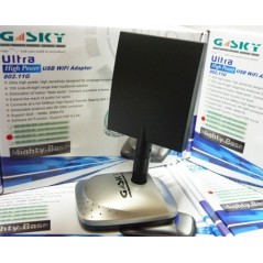 Gsky GS-28USB-70 ตัวรับสัญญาณ WIFI แบบ USB Hi-Power 1000mW พร้อมเสา Panel 7dBi แถมฟรีเสา Omni
