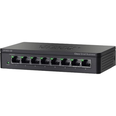 Cisco SF90D-08-AS Desktop Switch 8 Port ความเร็ว 10/100 Mbps