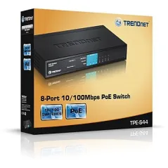 TrendNet TPE-S44 Switch 8 Port 10/100 Mbps รองรับ POE มาตรฐาน 802.3af จำนวน 4 Port