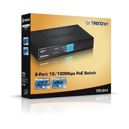 TrendNet TPE-S44 Switch 8 Port 10/100 Mbps รองรับ POE มาตรฐาน 802.3af จำนวน 4 Port