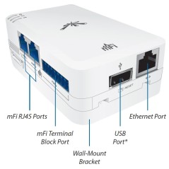 Ubiquiti Ubiquiti mPort อุปกรณ์สำหรับรับข้อมูลจาก mFi Sensor เป็น TCP/IP มาพร้อม Wireless N และ POE