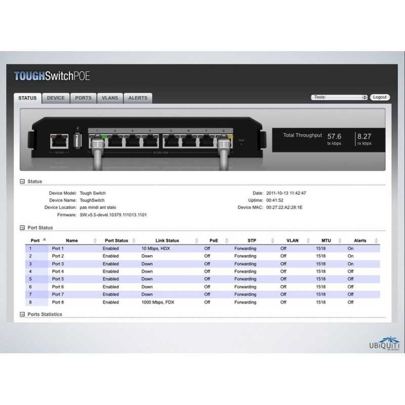 Ubiquiti TOUGHSwitch PoE PRO Switch ขนาด 8 Port Gigabit จ่ายไฟผ่านส...