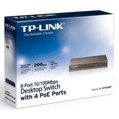 TP-Link TP-Link TL-SF1008P POE Switch 8 Port 10/100 Mbps รองรับ POE มาตรฐาน 802.3af จำนวน 4 Port