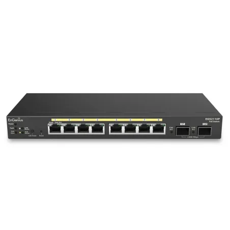 Engenius EGS2110P Manage POE Switch 8 Port ความเร็ว 10/100/1000 Mbps จ่ายไฟ POE 802.3af รองรับ VLAN, QOS