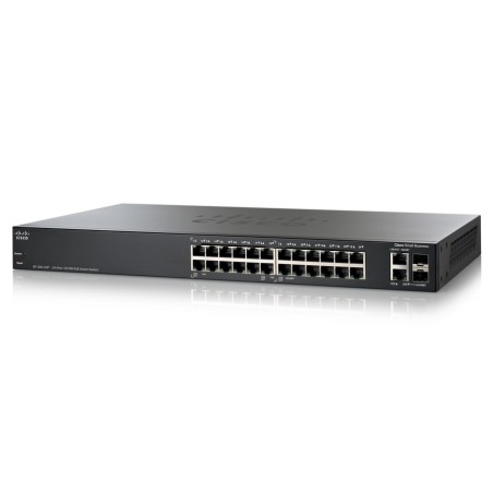 Cisco SF200E-24 L2-Managed Switch 24 Port ความเร็ว 10/100Mbps, 2 Port Gigabit รองรับ VLAN