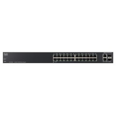Cisco Cisco SF200E-24 L2-Managed Switch 24 Port ความเร็ว 10/100Mbps, 2 Port Gigabit รองรับ VLAN